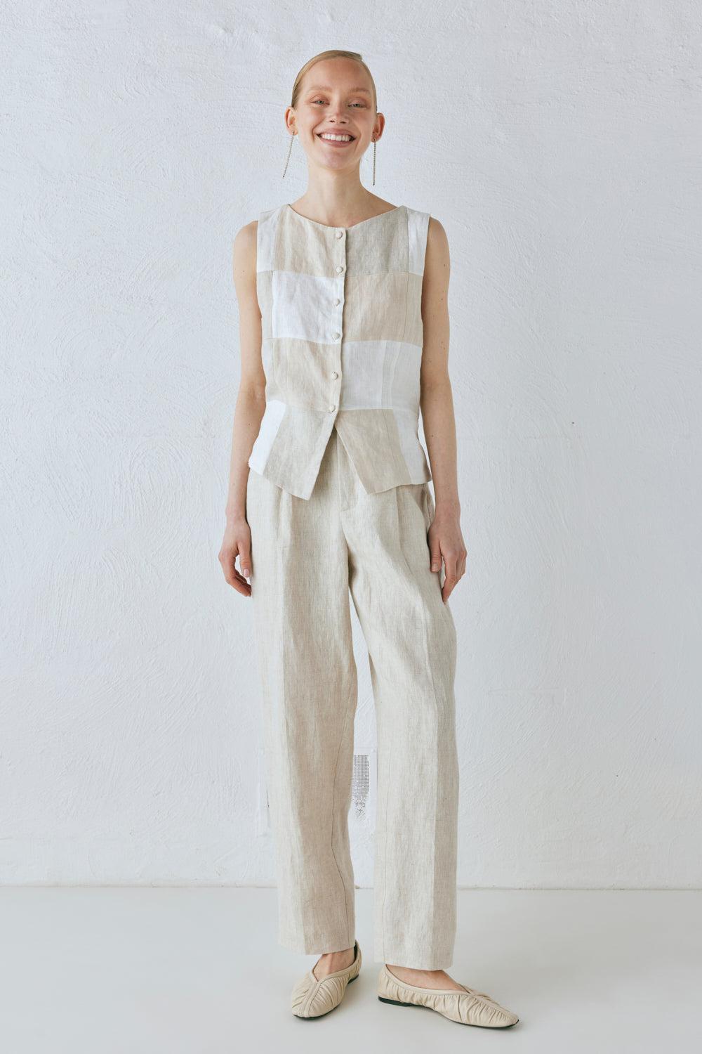 Rare Linen Vest Natural Product Image