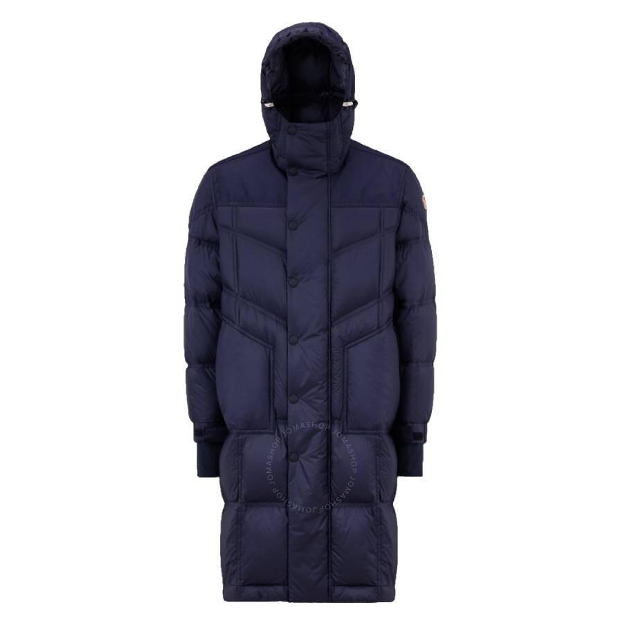 MONCLER Tratten Long Down Jacket In Blue Product Image