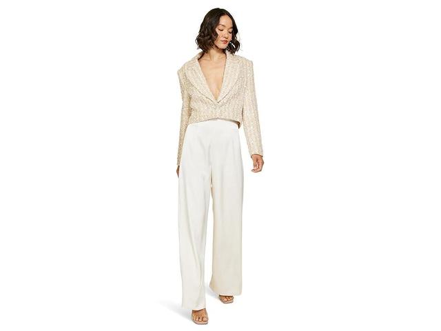 line and dot Pearl Jacket (Ivory) Women's Clothing Product Image