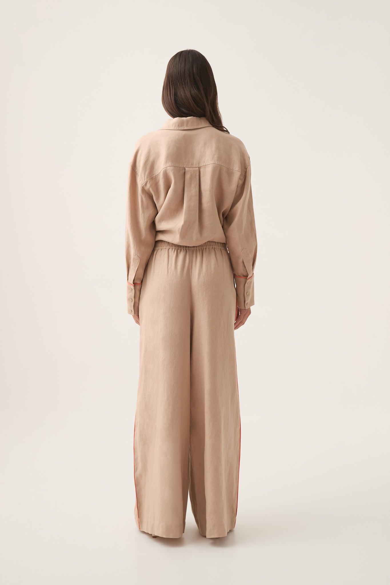 Drawn Washed Linen Pant Product Image