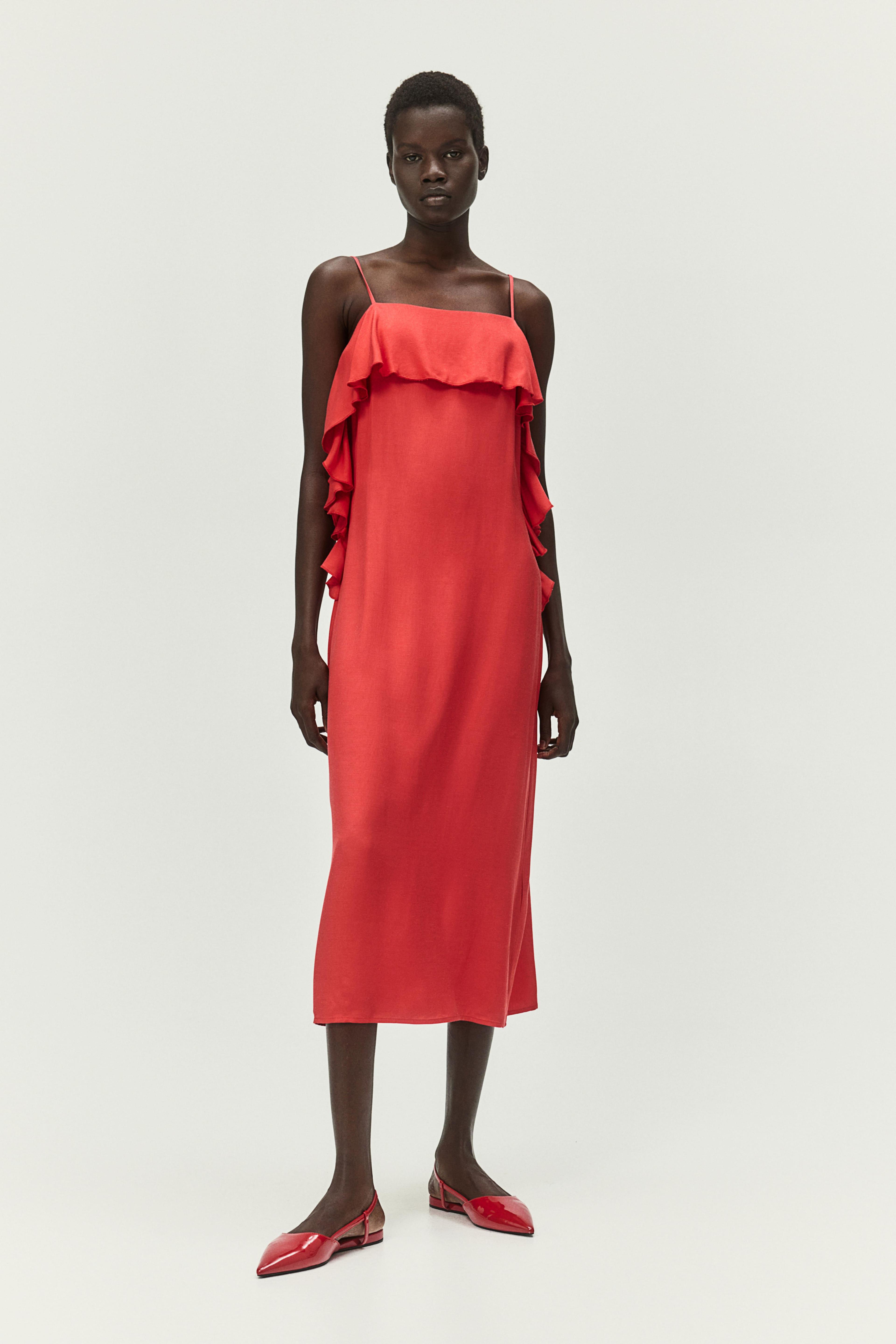 Flounce-trimmed Slip Dress Product Image