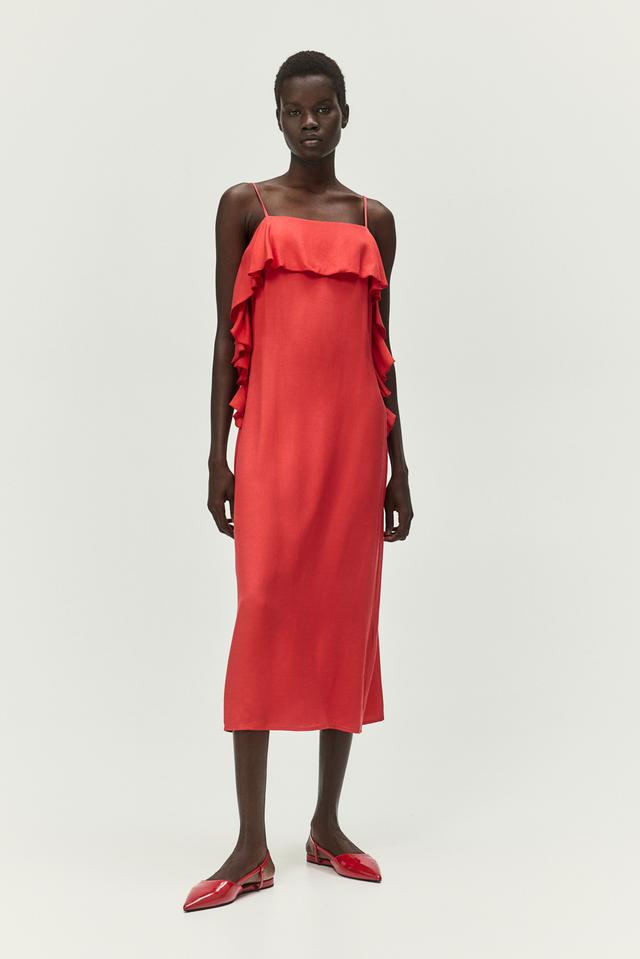 Flounce-trimmed Slip Dress Product Image