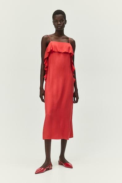 Flounce-trimmed Slip Dress Product Image