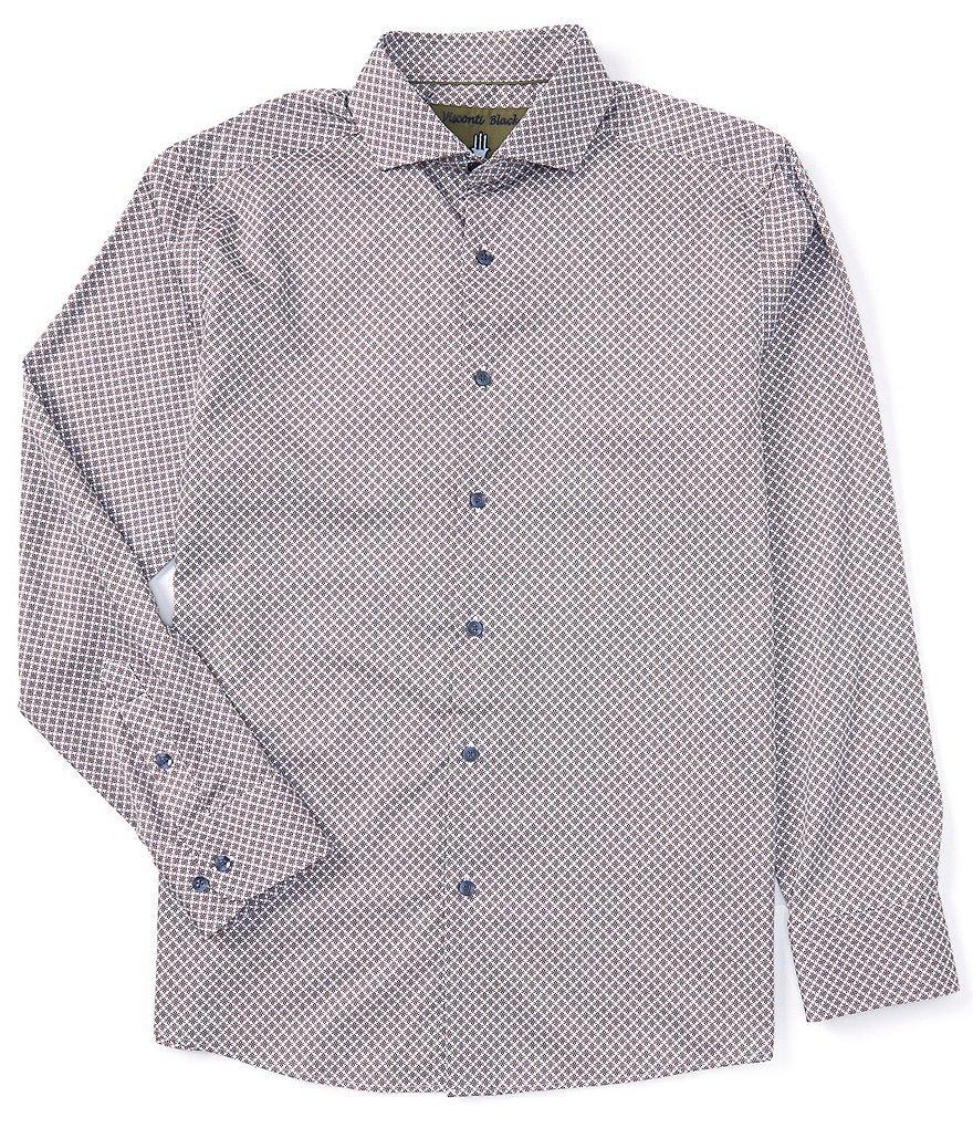 Visconti Geo Print Long Sleeve Woven Shirt Product Image