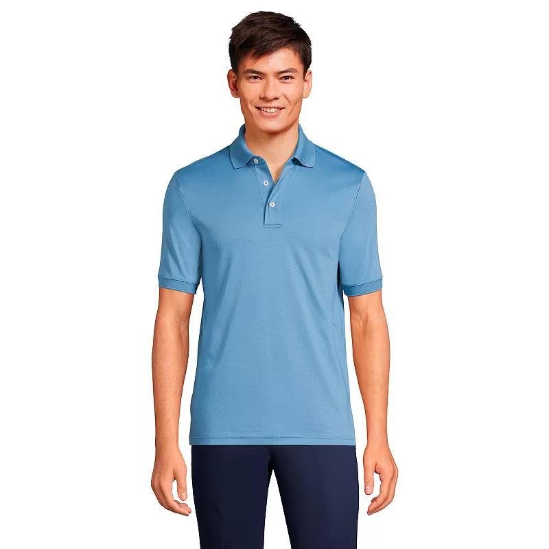 Big & Tall Lands End Super Soft Supima Polo, Mens Royal Red Product Image