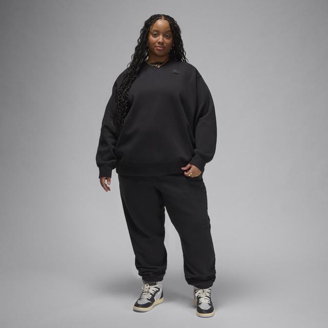 Womens Jordan Flight Fleece Crew-Neck Sweatshirt (Plus Size) Product Image