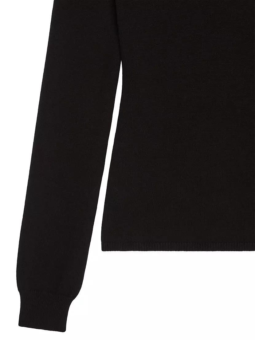 Slim Fit Sweater in Cashmere Tied at the Back Product Image