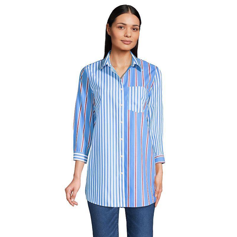 Womens Lands End No Iron Three Quarter Sleeve Tunic Product Image