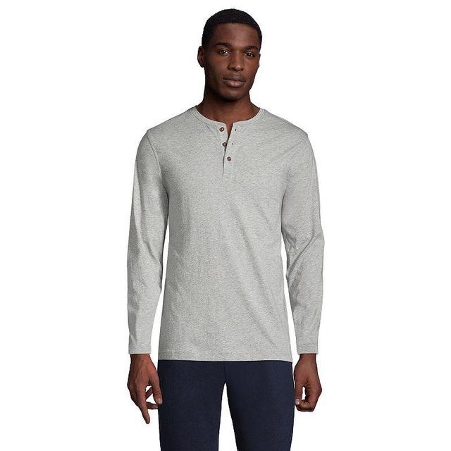 Big & Tall Lands End Classic-Fit Supima Jersey Henley, Mens Product Image