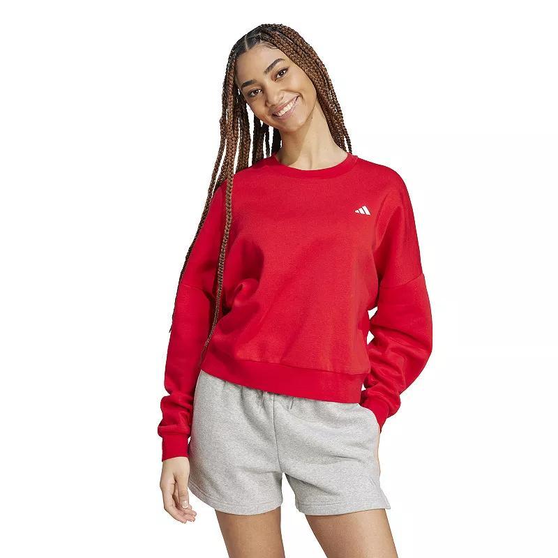 Womens adidas Essentials Feel Cozy Sportswear Sweatshirt Better Red Product Image