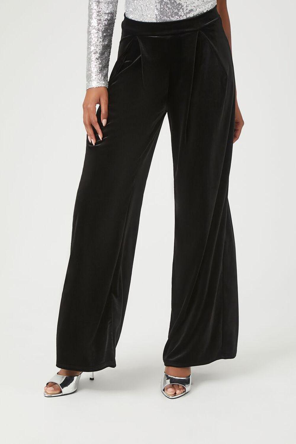 Velvet Wide-Leg Pants | Forever 21 Product Image