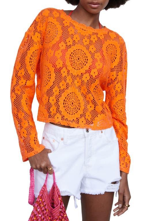 MANGO Openwork Long Sleeve Top Product Image