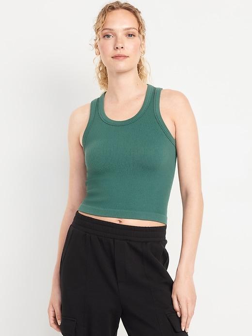 Fitted Seamless Ribbed Tank Top Product Image