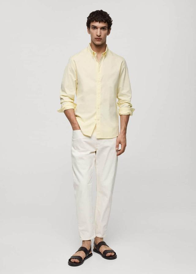 Mango Mens 100% Cotton Regular-Fit Shirt Product Image