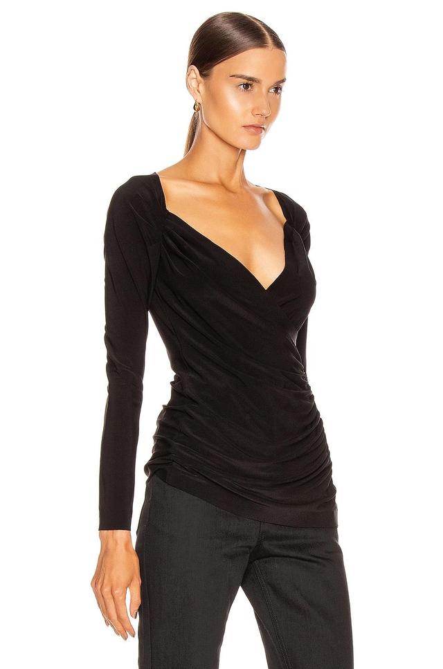 Womens Draped Sweetheart-Neck Top Product Image