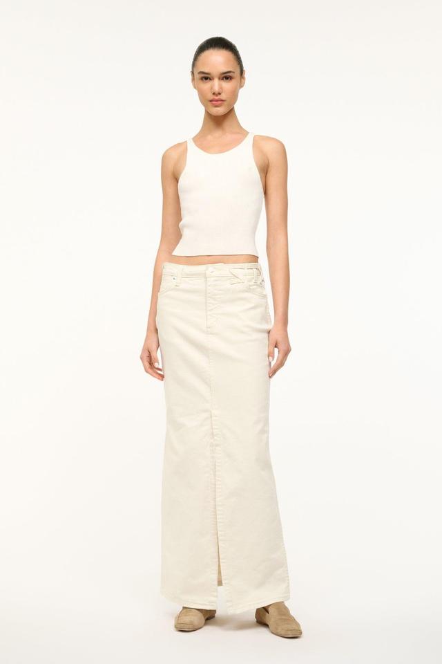 STAUD + WRANGLER THE MAXI SKIRT | CREAM Product Image