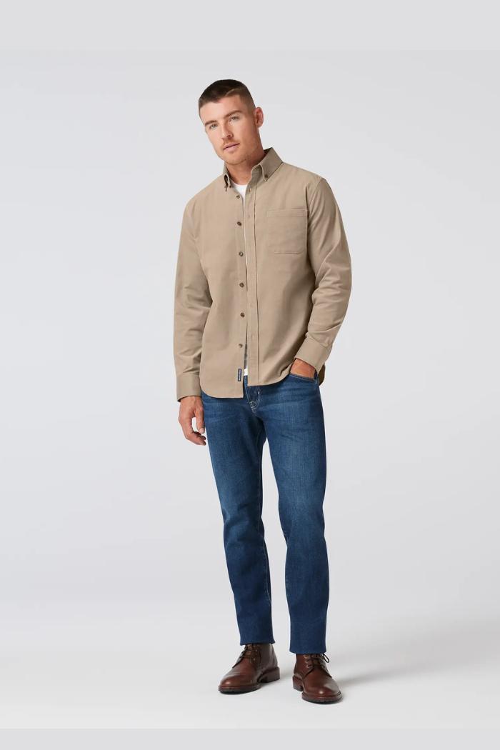 Jackson Corduroy Shirt - Khaki Solid Product Image