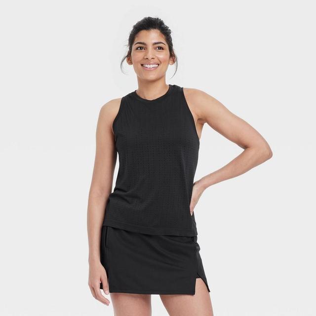 Womens Mesh Seamless Tank Top - All In Motion Black L Product Image