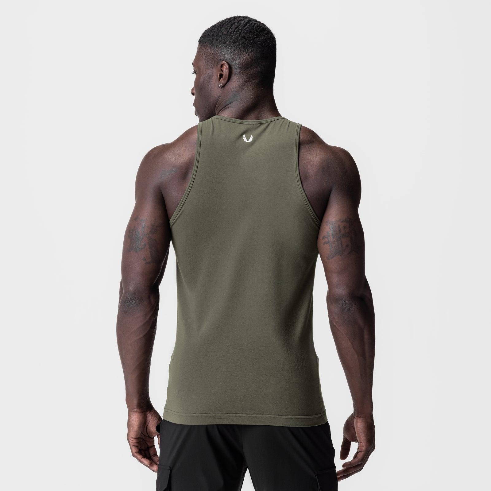 0924. Supima® Essential Slim Tank - Olive Product Image