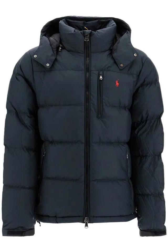 Ripstop Down Jacket With Hood In Black Product Image