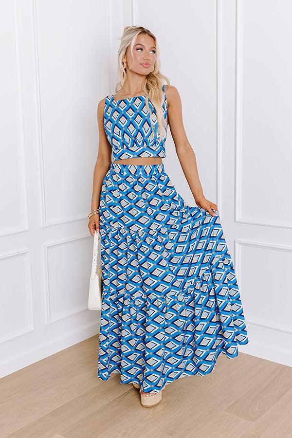 Oceanside Brunch High Waist Maxi Skirt Product Image