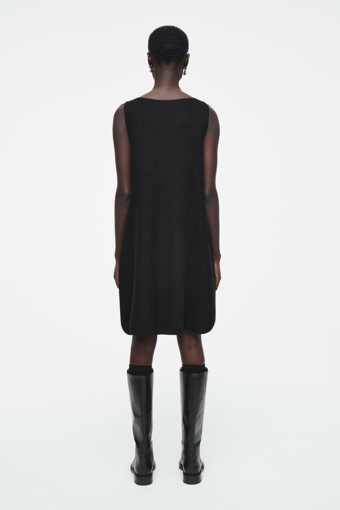 PANELLED WOOL SHIFT DRESS Product Image