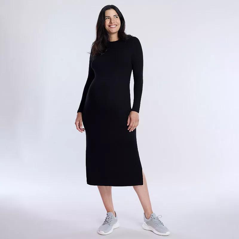 Maternity Motherhood Rib Column Midi Dress, Womens Product Image