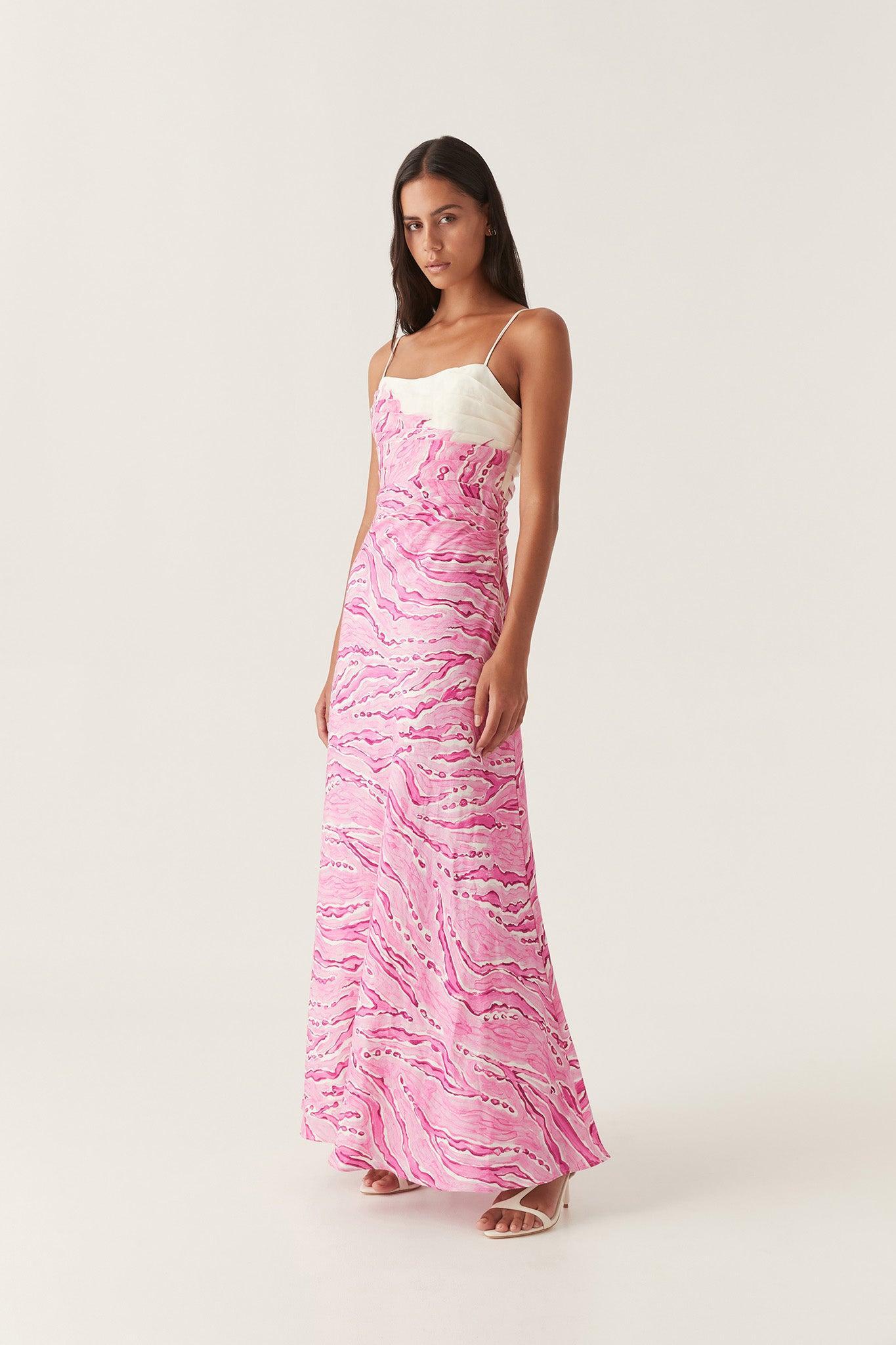 Clarice Draped Maxi Dress Product Image