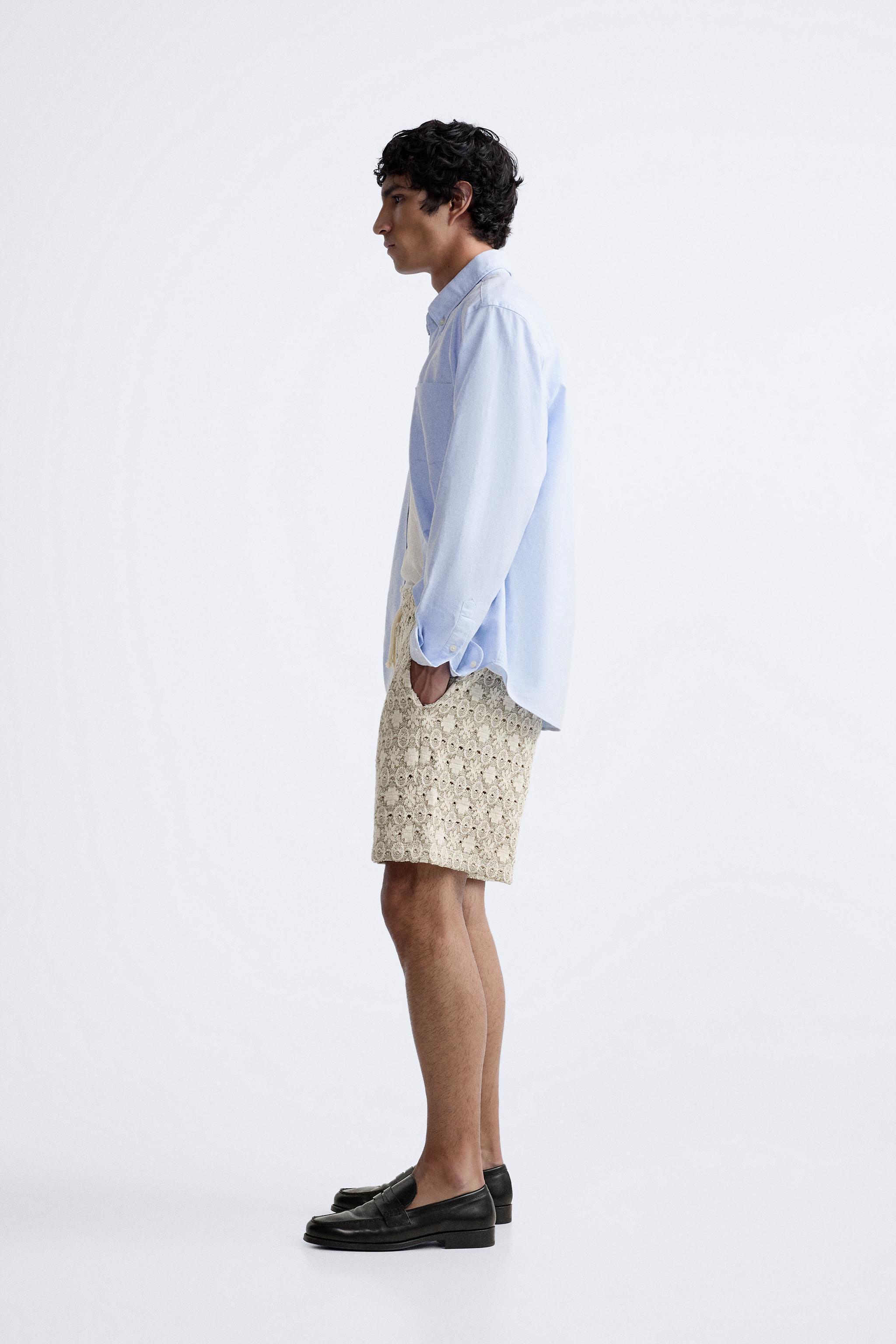 GEOMETRIC JACQUARD SHORTS Product Image