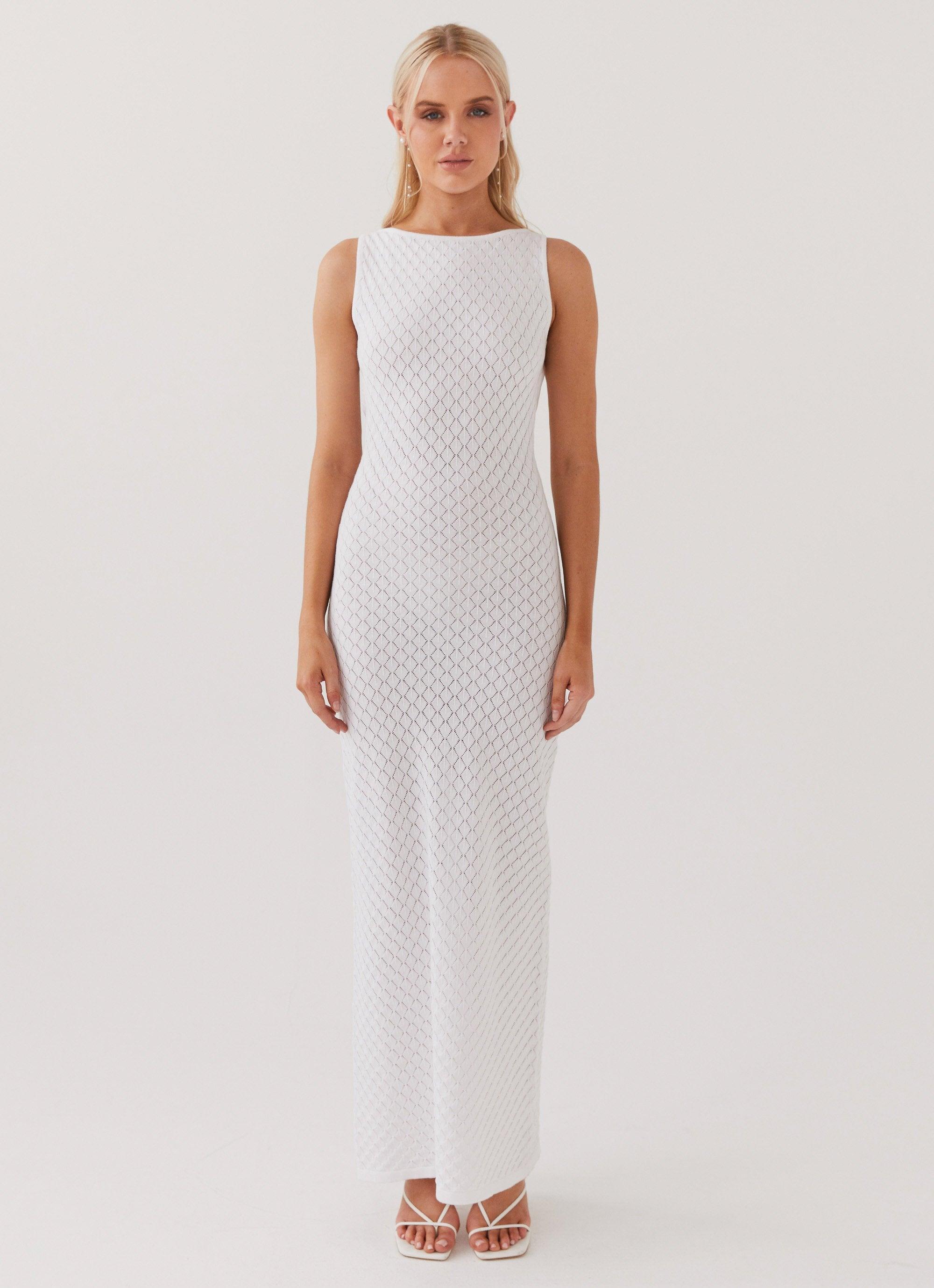 Etoile Knit Maxi Dress - White Product Image