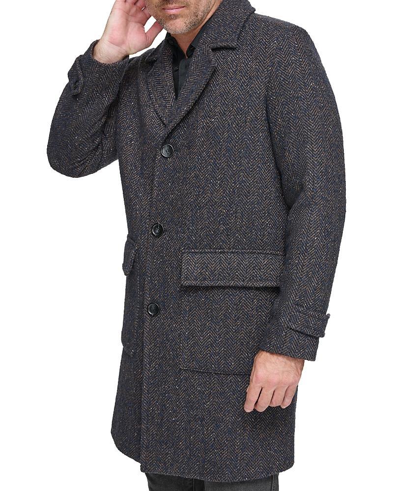 Mens Andrew Marc Wexford Wool Blend Coat Blue Product Image