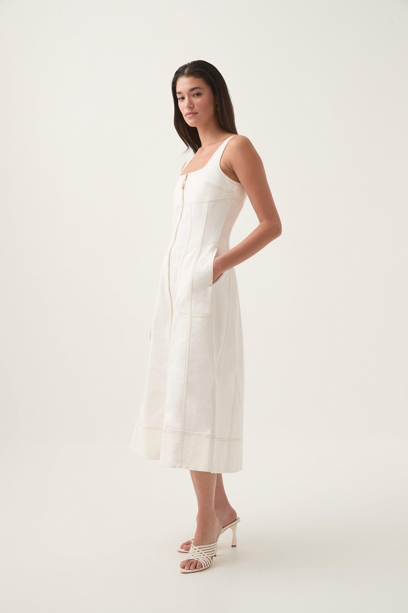 Emilie Denim Midi Dress Product Image