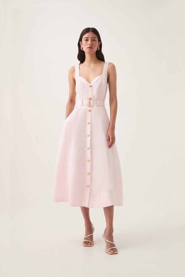 Clay Belted Midi Dress Product Image