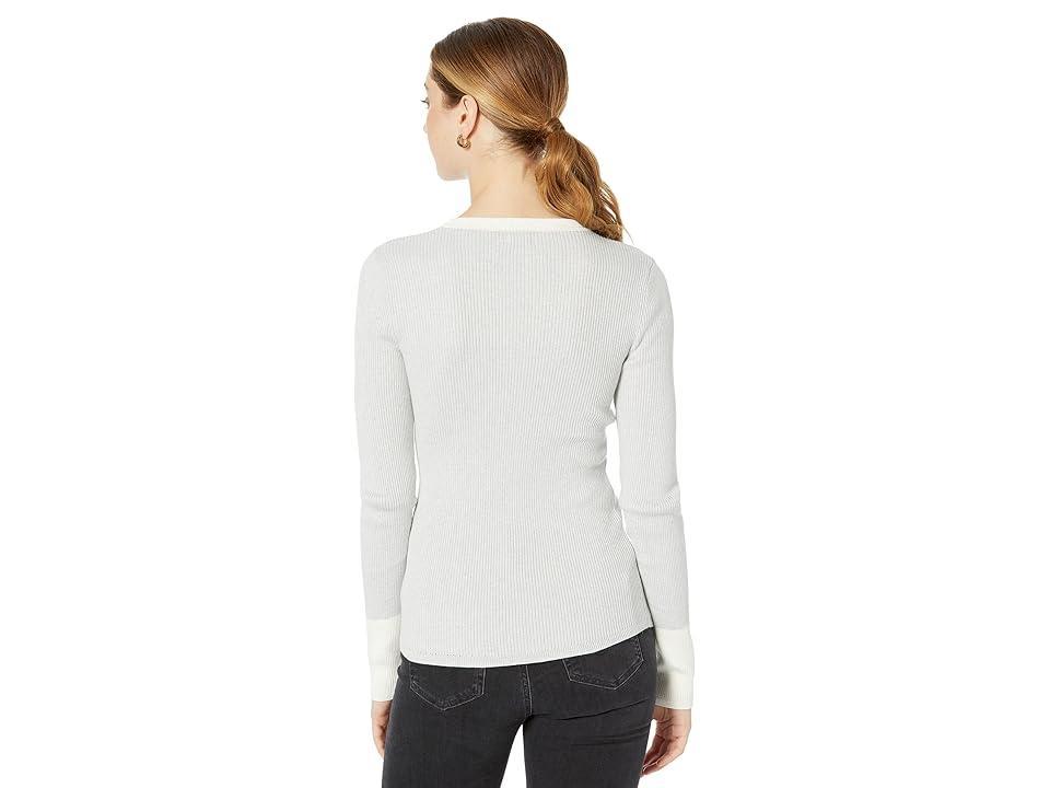 Faherty Mikki Henley (Neutral Color-Block) Women's Clothing Product Image