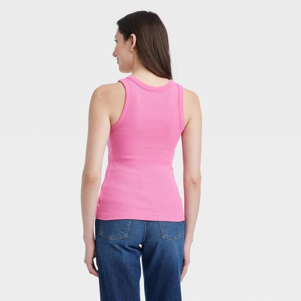 Womens 90s Ribbed Tank Top - Universal Thread Pink XS Product Image