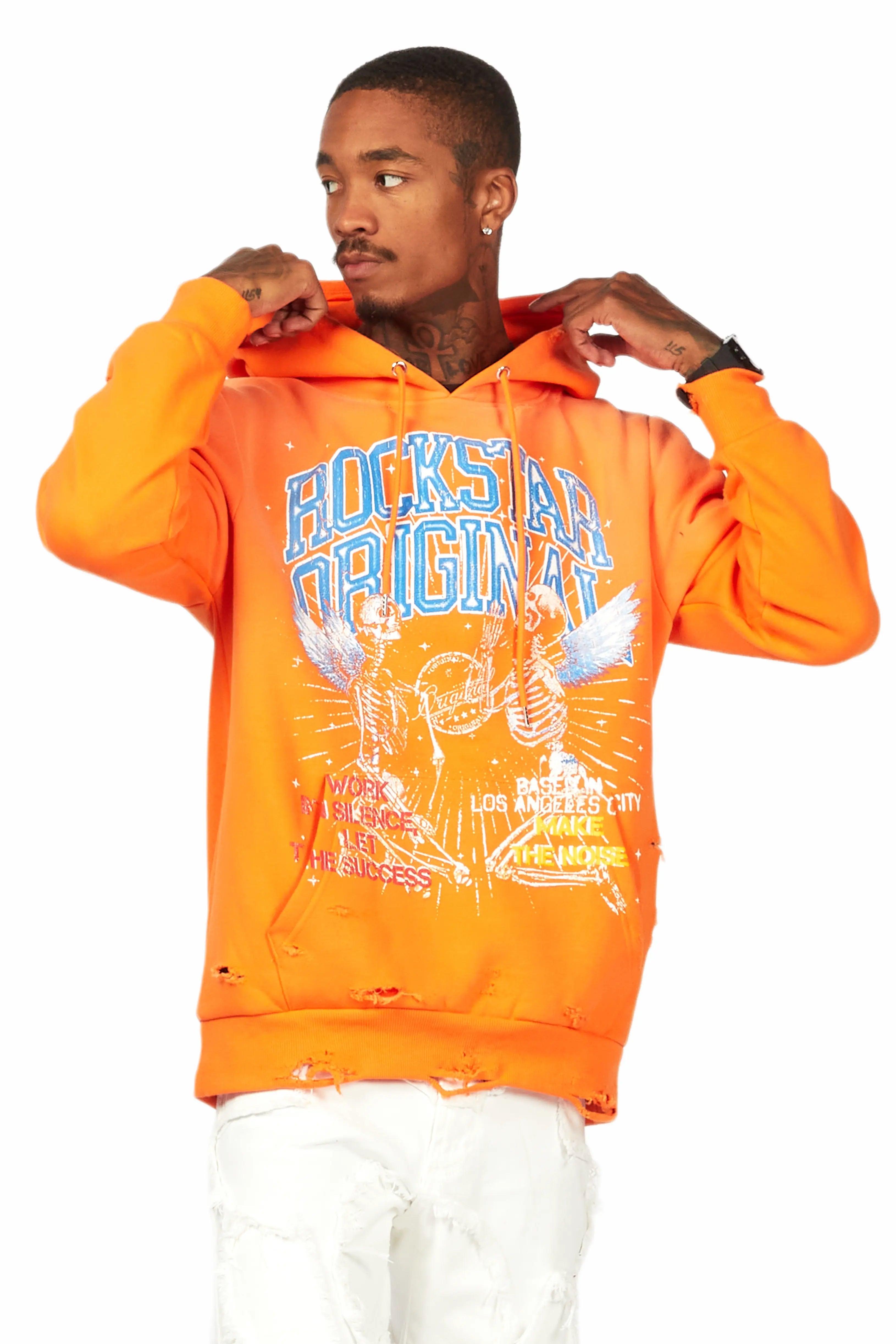 Chloe Orange Graphic Hoodie Male Product Image