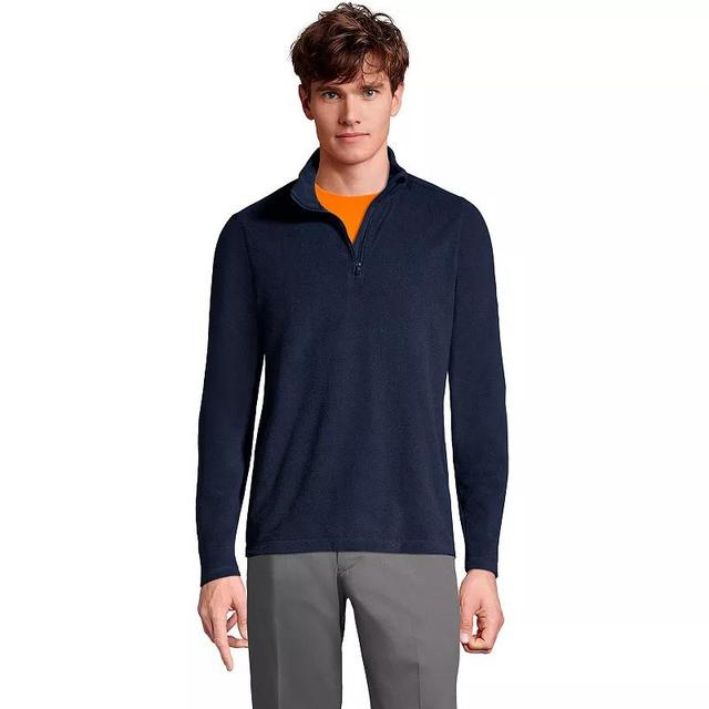 Mens Lands End Lightweight Fleece Quarter Zip Pullover Product Image