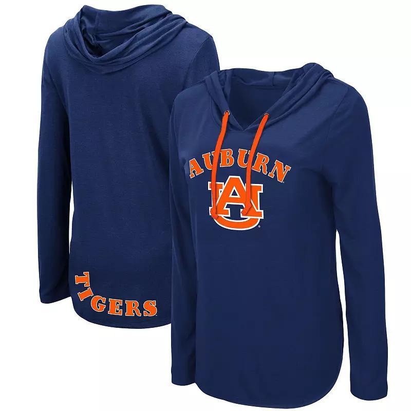 Womens Colosseum Auburn Tigers My Lover Lightweight Hooded Long Sleeve T-Shirt Blue Product Image