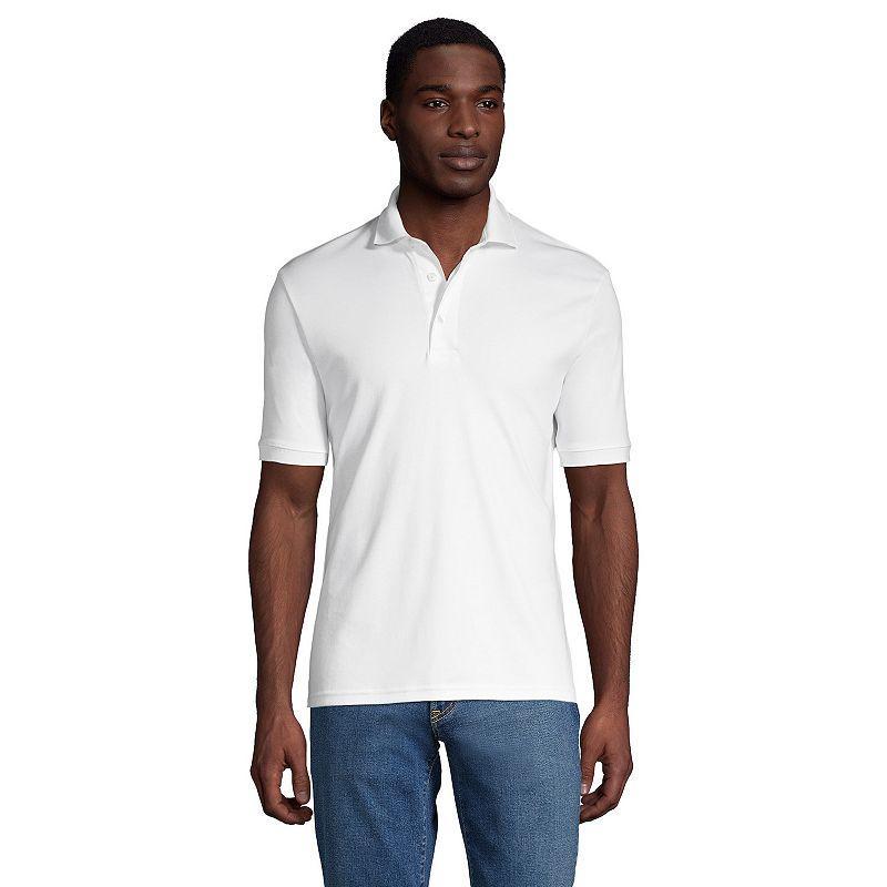 Big & Tall Lands End Classic-Fit Supima Polo, Mens White Product Image