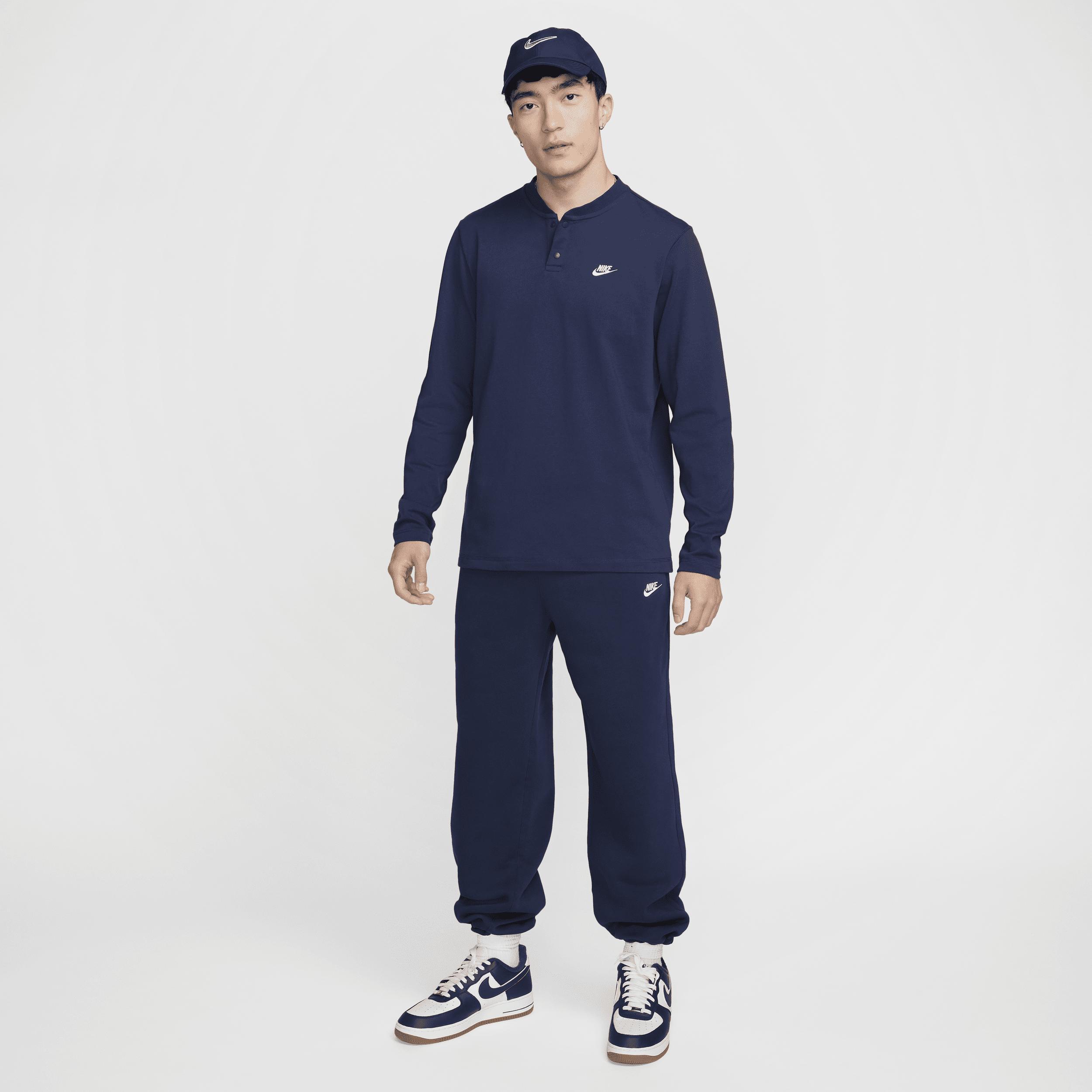 Nike Mens Nike Club BB Fleece Bungee Pants - Mens Navy/White Product Image