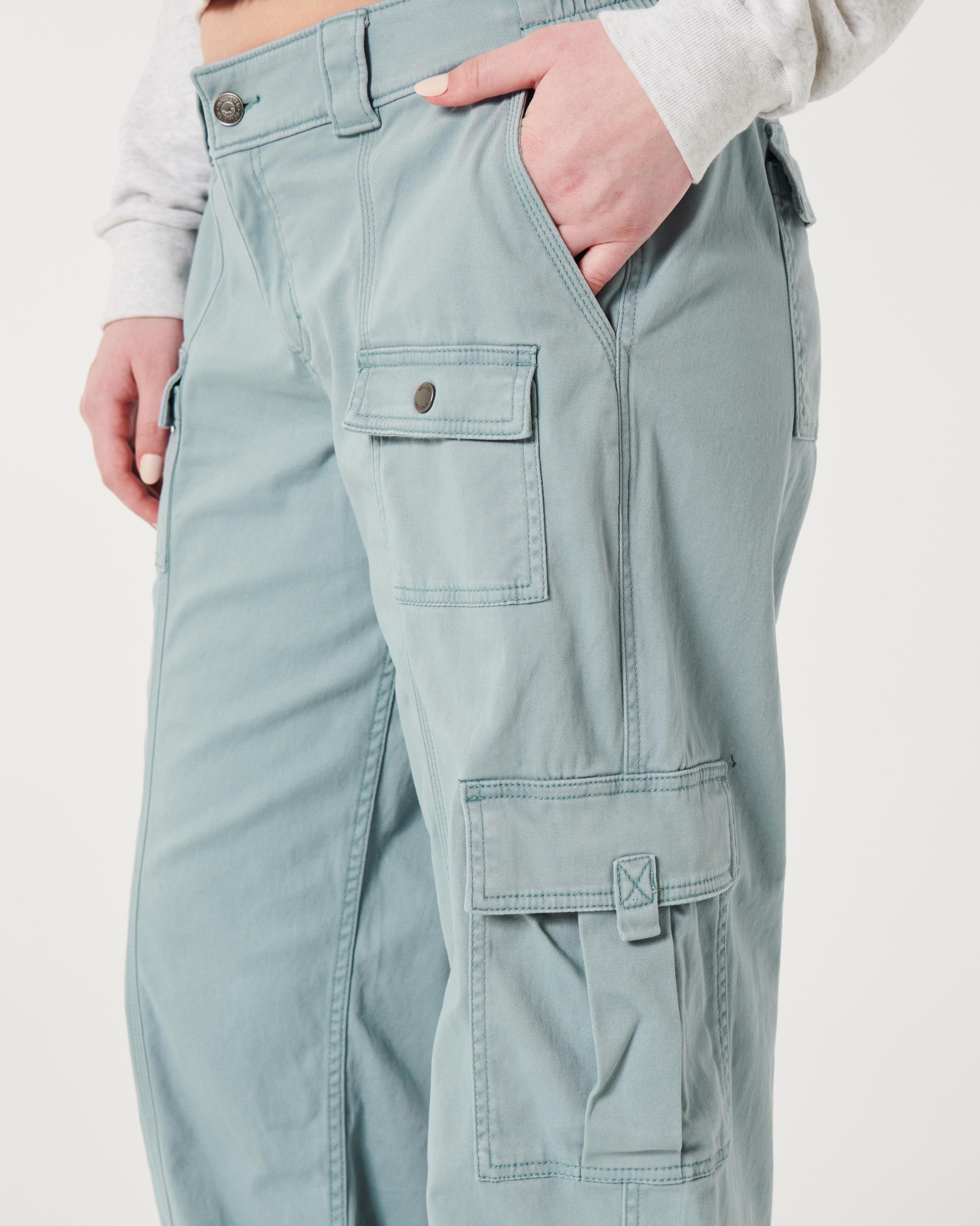 Low-Rise 4-Pocket Cargo Baggy Pants Product Image