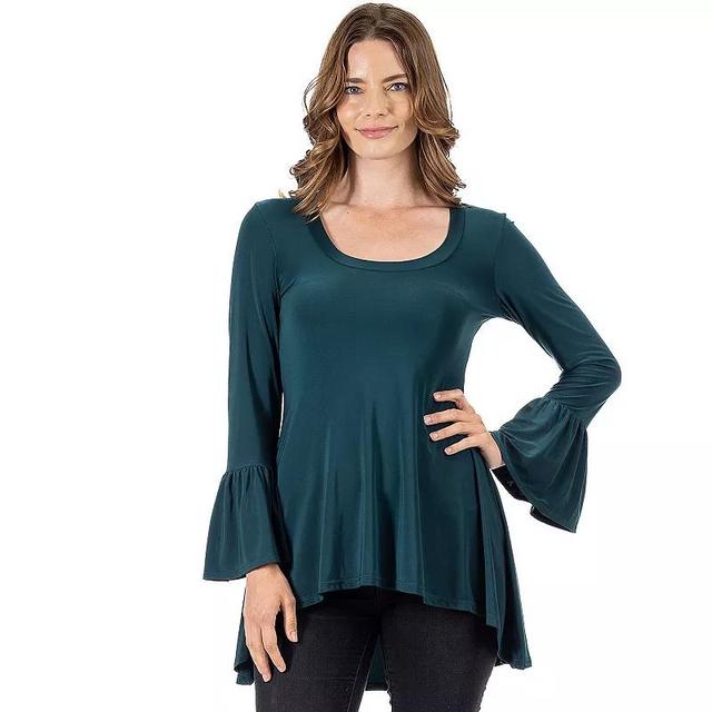 Womens 24Seven Comfort Apparel Long Bell Sleeve High-Low Tunic Top Product Image