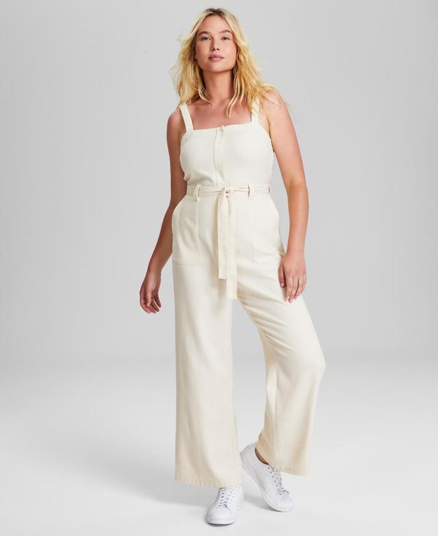 And Now This Womens Square-Neck Tie-Waist Jumpsuit, Created for Macys Product Image