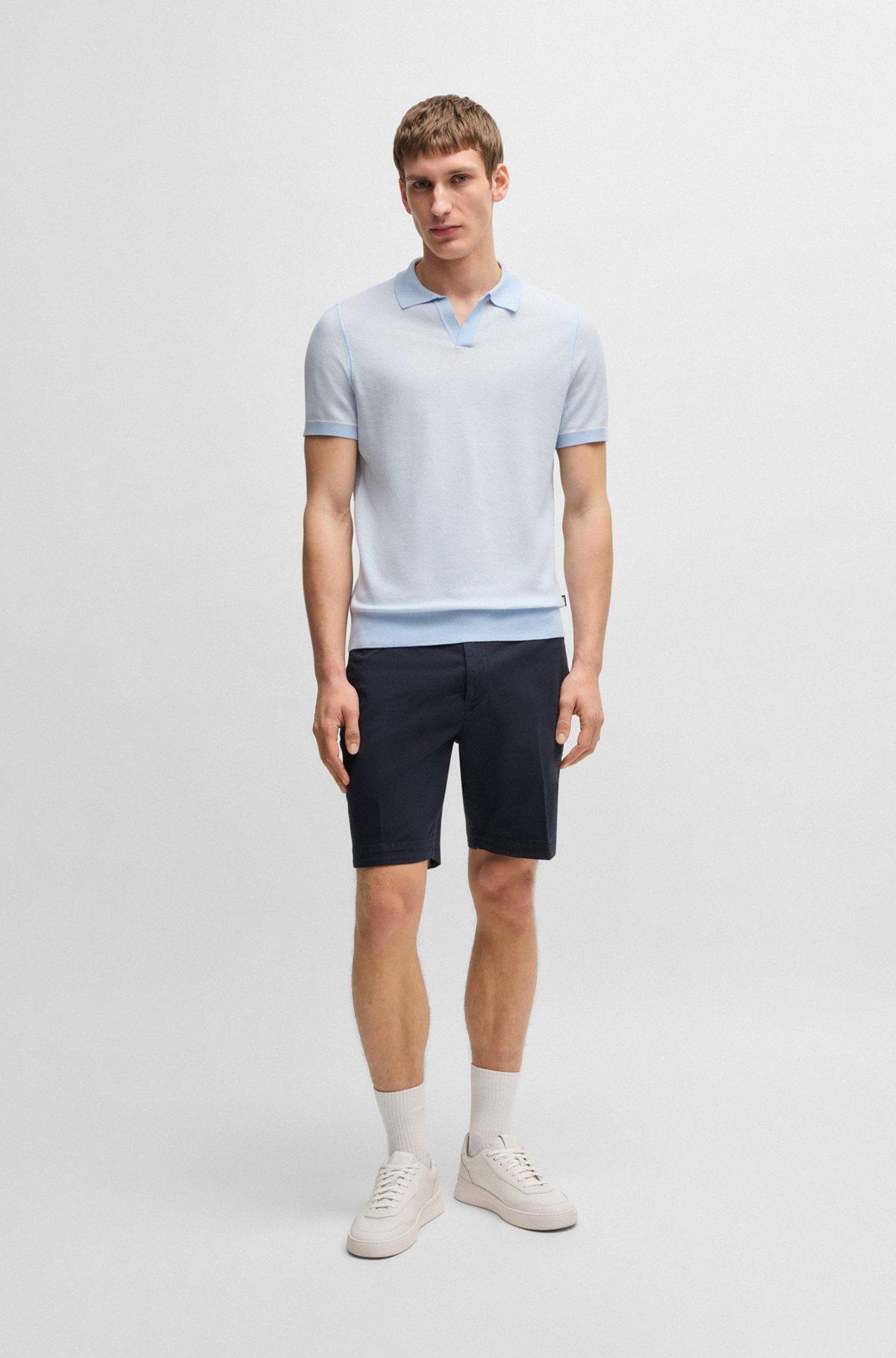 Slim-fit shorts in stretch-cotton twill Product Image