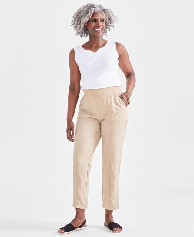 Women's Mid-Rise Pull On Straight-Leg Ankle Pants, Created for Macy's  Product Image