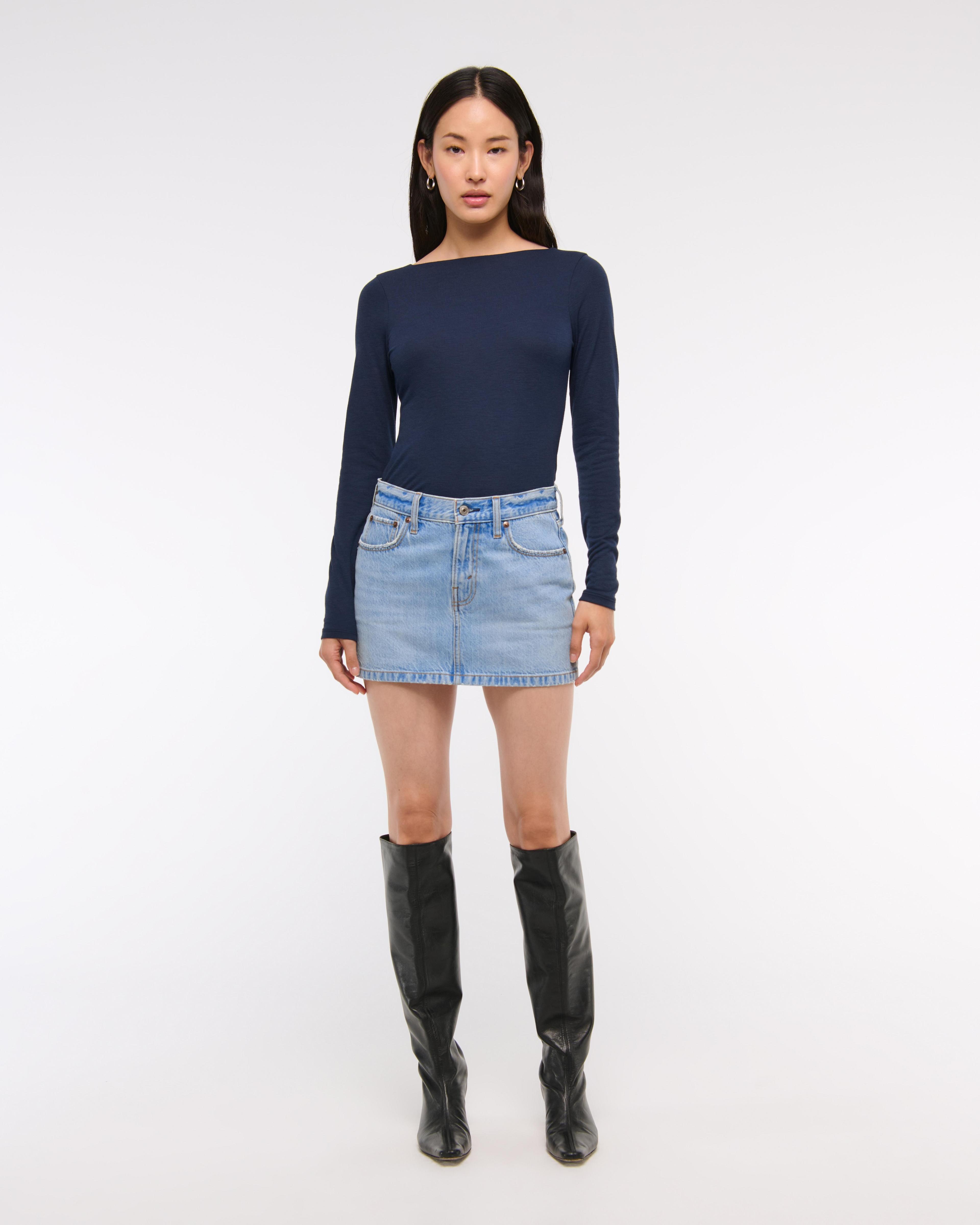 Denim Mini Skirt Product Image