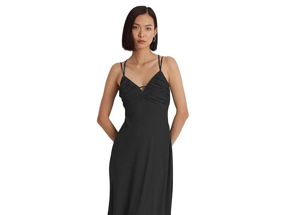 Lauren Ralph Lauren Double-Strap Georgette Slip Dress Women's Clothing Product Image