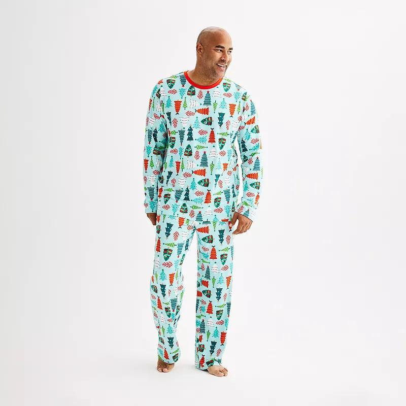 Big & Tall Jammies For Your Families Trees Pajama Top & Pajama Bottoms Set, Mens Product Image