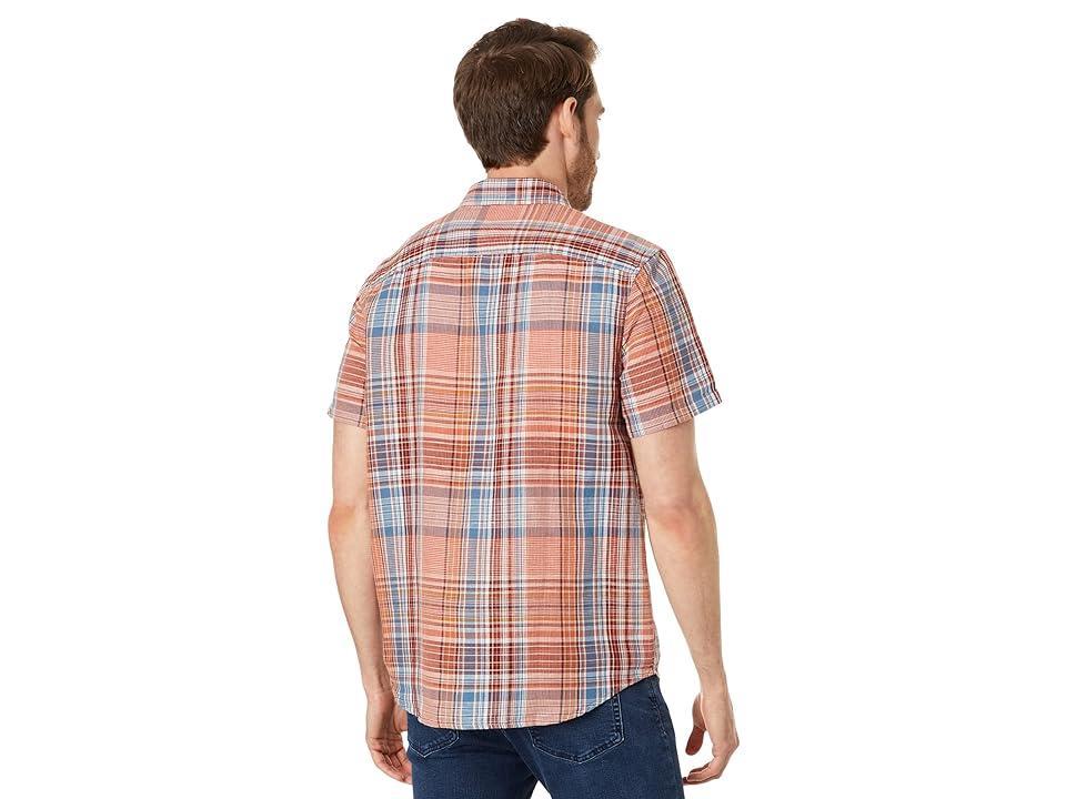 Lucky Brand Linen Plaid Short Sleeve Workwear Shirt Plaid) Men's Clothing Product Image