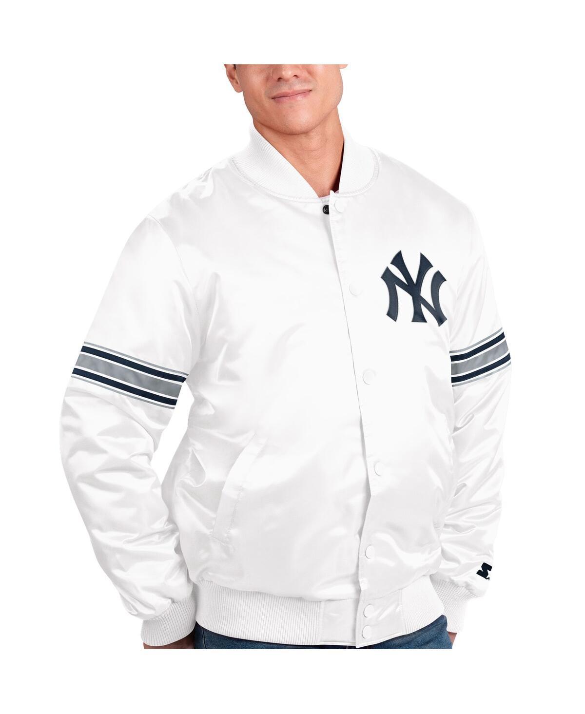 Mens Starter New York Yankeess Power Forward Satin Full-Snap Varsity Jacket Product Image